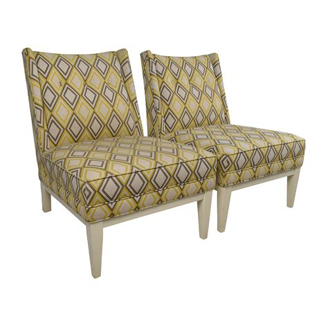In bright canary or deep and sophisticated gold, yellow accent chairs bring a little bit of sunshine to bedrooms or home offices. 84% OFF - Jonathan Adler Jonathan Adler Morrow Yellow and ...