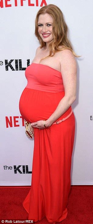 Mireille Enos Displays Huge Baby Bump At Netflix Premiere For The