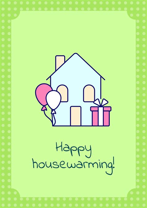 Happy Housewarming Greeting Card With Color Icon Element Set Congrats
