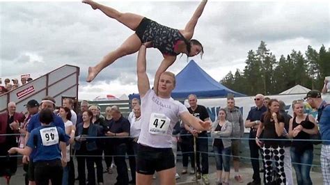 Wife Carrying World Championships In Sonkajarvi Finland Daily Mail