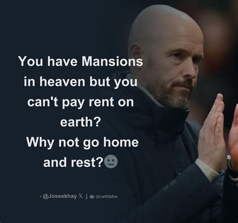 You have Mansions in heaven but you can't pay rent on earth? Why not go