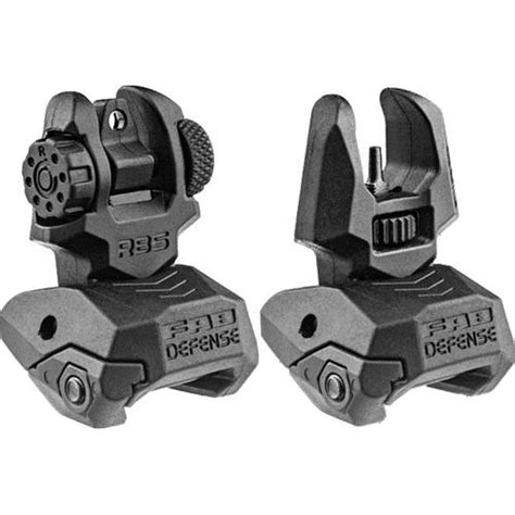 Fab Defense AR Flip Up Sights Front And Rear Black PWR MOD ARSENAL