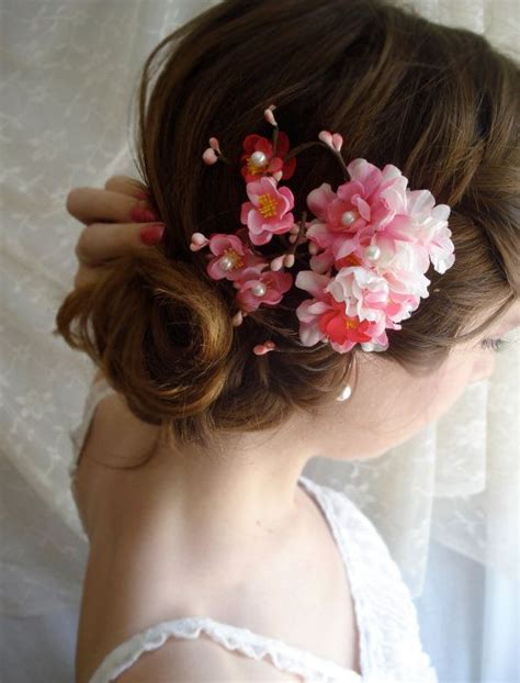 Pretty Cluster Of Flowers Hair Clip Pink Flower Hair Clip Pink Hair