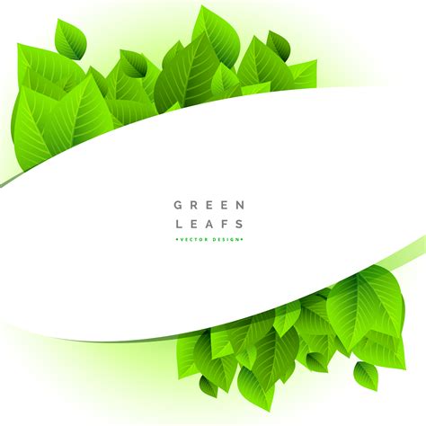 Nature Background With Green Leaves Illustration Download Free Vector