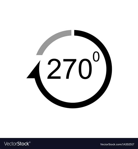 Angle 270 Degrees Icon Royalty Free Vector Image