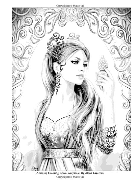 Printable Fantasy Grayscale Coloring Pages Askworksheet
