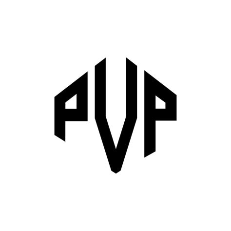 Pvp Letter Logo Design With Polygon Shape Pvp Polygon And Cube Shape