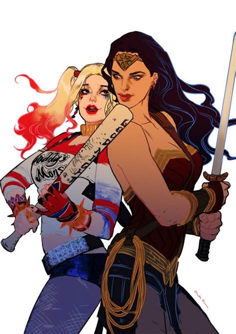25 Harley Quinn And Wonder Woman Fanart Works Which Will Make You Want To See Them Together On