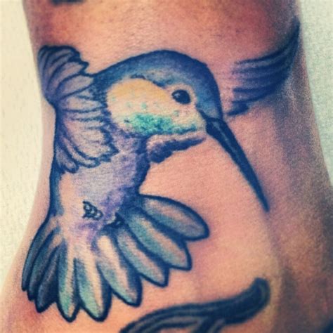 Watercolor Hummingbird Wrist Tattoo Done By Chris Hornsby