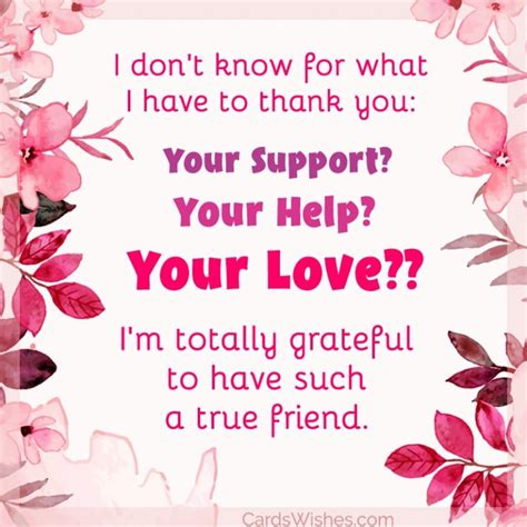 Thank You Messages For Friends CardsWishes Com