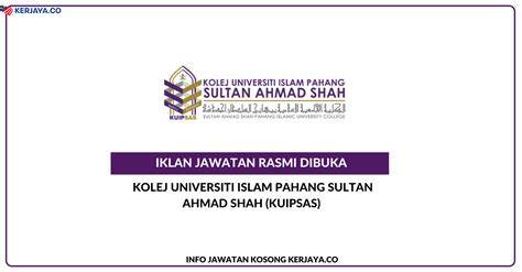 Universiti sultan azlan shah atau ringkasnya usas merupakan sebuah universiti swasta (ipts) yang milik sepenuhnya kerajaan perak di malaysia. Jawatan Kosong Terkini Kolej Universiti Islam Pahang ...