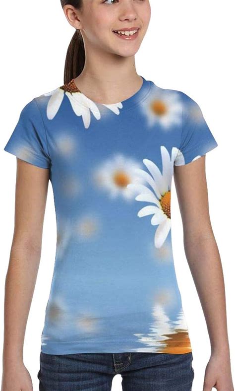 Girls Short Sleeve Daisy Shirts Fashion Tunic Shirt Xs