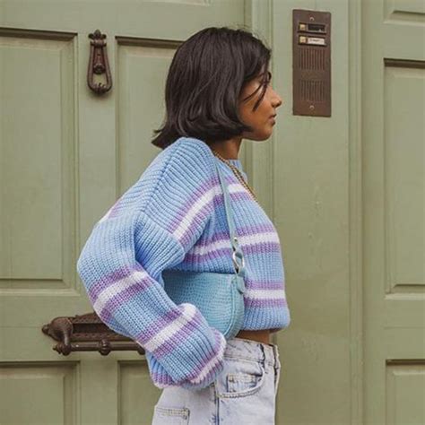 90s Aesthetic Style Knitted Sweater Cosmique Studio