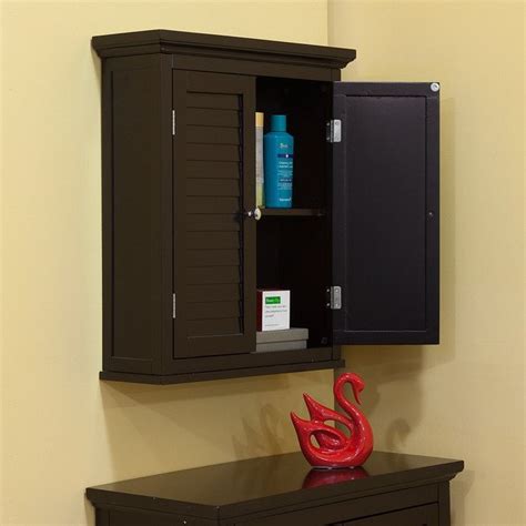 Complete with smooth pivoting design, this streamlined cabinet is ideal for compact space. Espresso Bathroom Wall Cabinet - Home Furniture Design