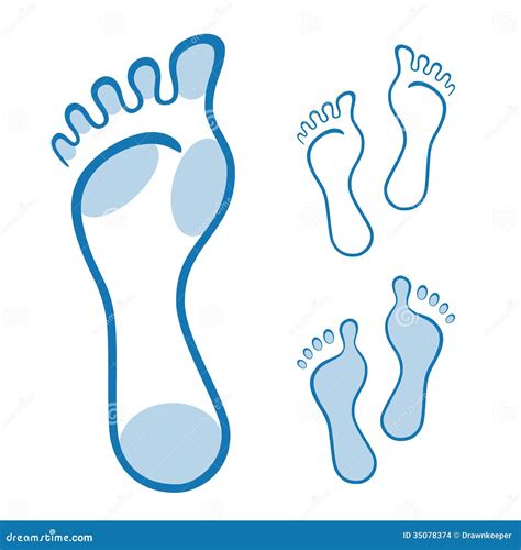 Feet Illustration Made With Curved Lines Stock Vector Illustration Of