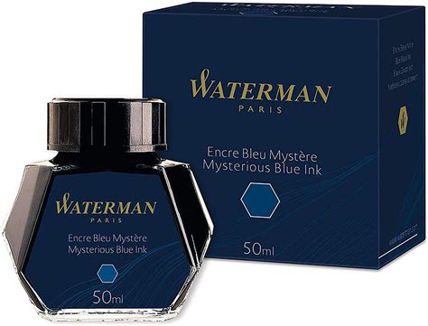 Waterman Fountain Pen Ink Mysterious Blue 50ml Bottle Etsy