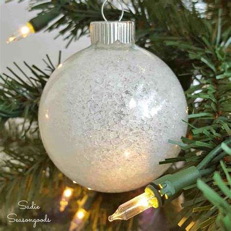 Craft Idea For Clear Ornaments As Gorgeous Diy Snow Ornaments Diy