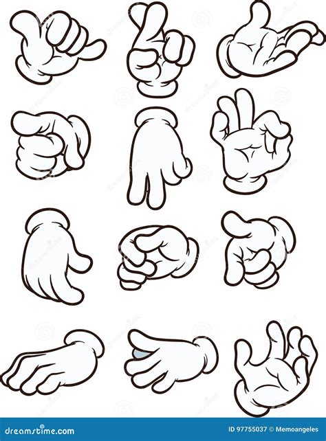 Cartoon Hands Stock Vector Illustration Of Relaxed Hand 97755037