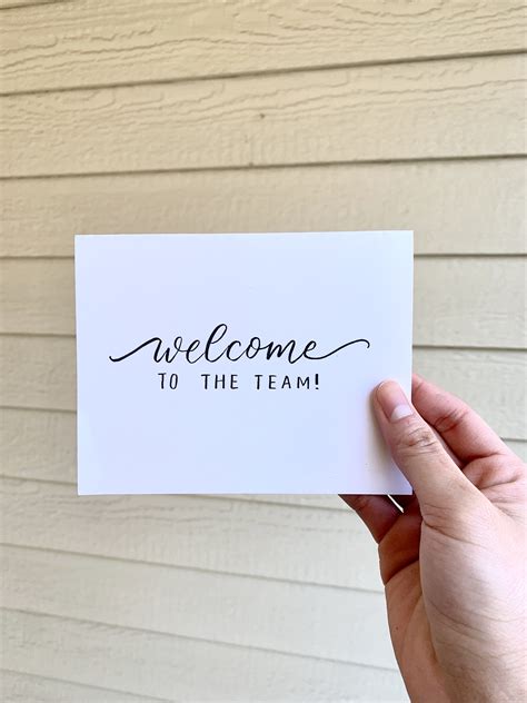 Welcome Card Greeting Card Calligraphy Card Welcome To Etsy