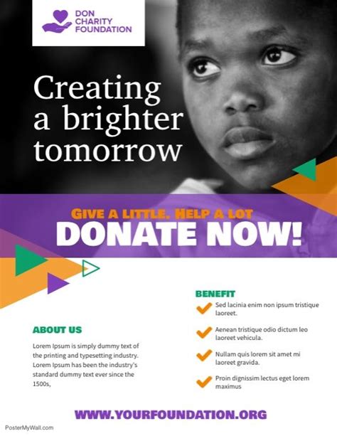 Charity Donation Non Profit Organisation Flyer Template Charity