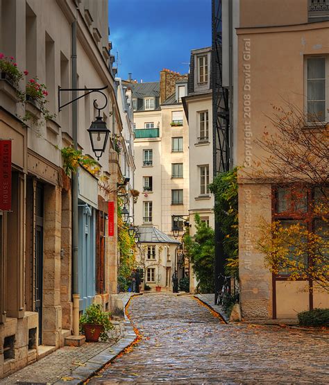 On White A Parisian Alley Paris France Hdr