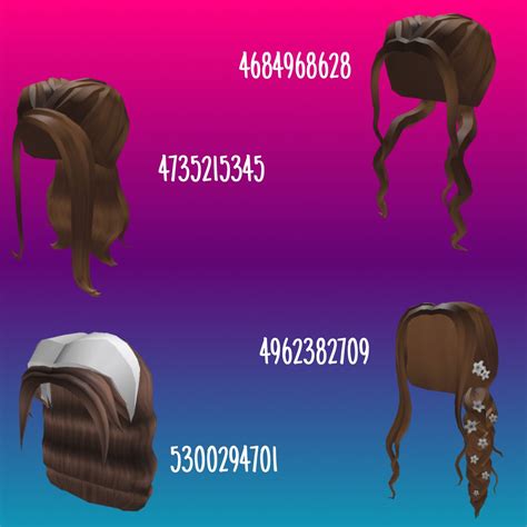 Hair Codes Brown Hair Roblox Roblox Codes Coding