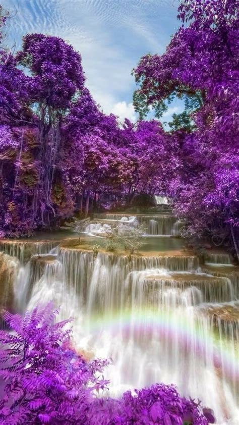 Pin By Thomas On Purple Waterfall Scenery Beautiful Nature