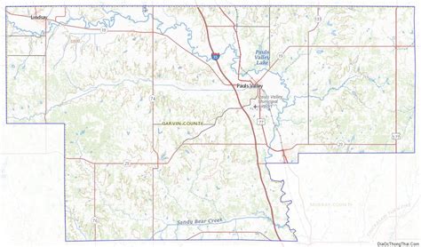 Map Of Garvin County Oklahoma