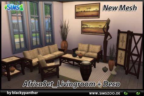 Blackys Sims 4 Zoo Africa Set Livingroom • Sims 4 Downloads