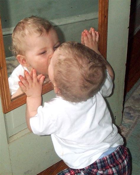 Baby Kissing Mirror Image Roseoftimothywoods Flickr