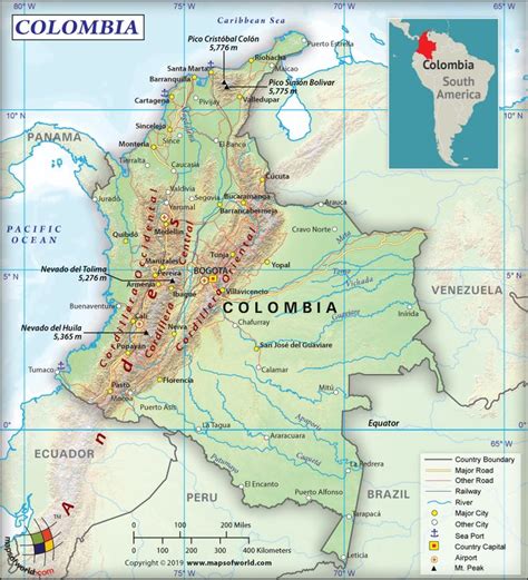 What Are The Key Facts Of Colombia Colombia Map World Geography