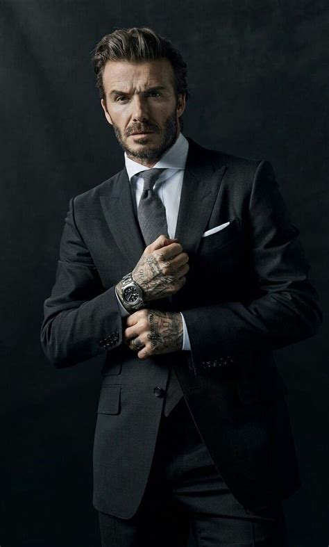 Portrait Of David Beckham Poses De Fotografia Masculina Moda Para