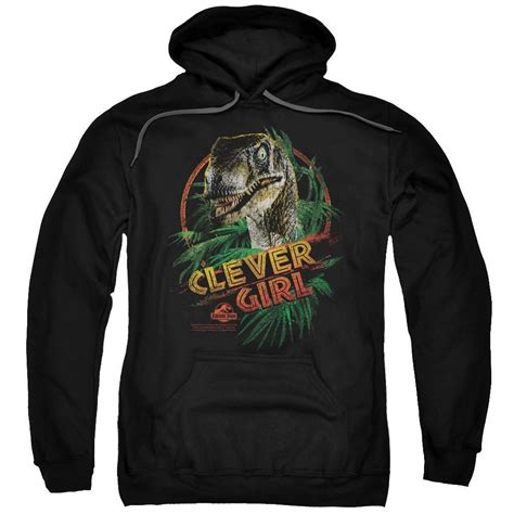 Jurassic Park Clever Girl Adult Pull Over Hoodie Clever Girl