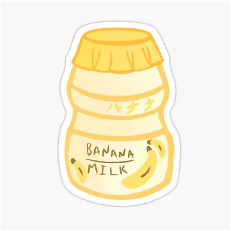 Banana Milk Sticker By Vivianniart Redbubble