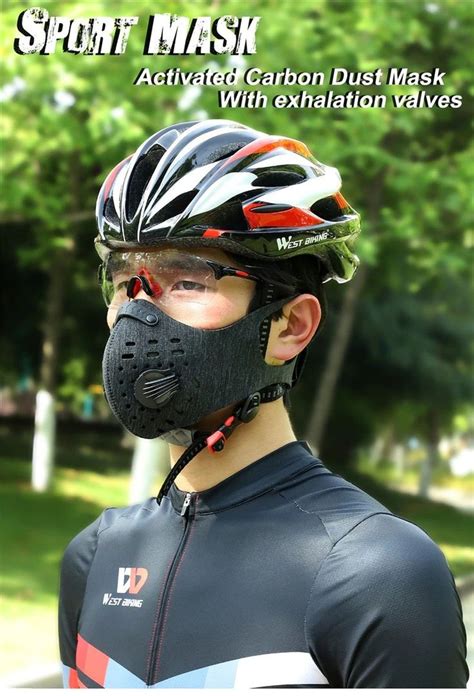 Men Cycling Face Mask Activated Carbon Dust Proof Sport Training Half