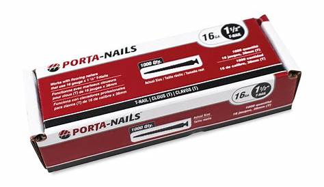 Porta-Nailer Nails 1 1/2" / 38mm Pack of 1000 Portanai