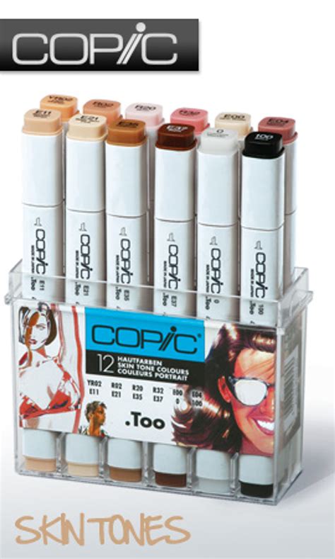 Copic Classic Markers Skin Tones 12 Pen Set Copic Shop