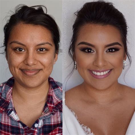 Wedding Makeup Pictures Before And After Wavy Haircut