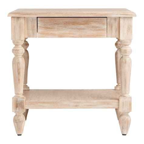 Everett Weathered Natural Wood End Table World Market