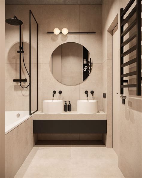 Harmonised Grey And Beige Decor In 2021 Beige Bathroom Bathroom