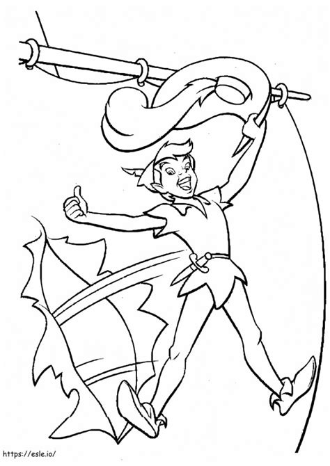 Peter Pan And Tinkerbell Coloring Page
