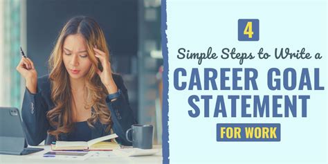 4 Simple Steps To Write A Career Goal Statement For Work Lah Safi Y