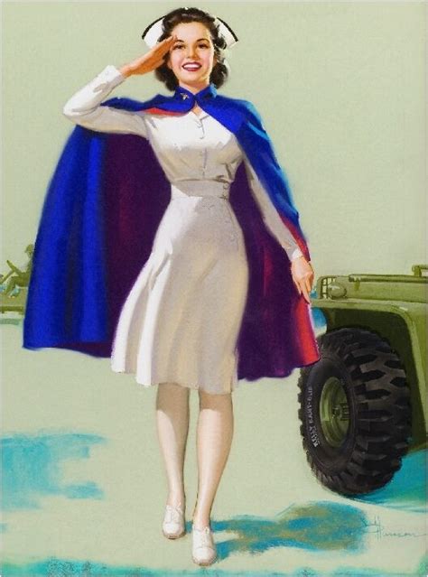1940s Pin Up Girl American Red Cross Nurse Ww Ii Picture Poster Print Art Ebay