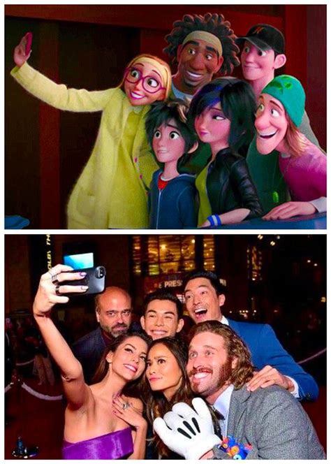 Big Hero 6 Characters Take Selfie And Their Voice Actors Take A Selfie