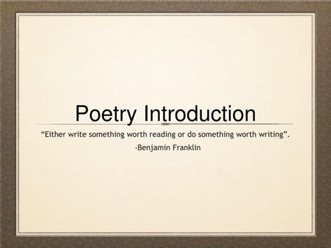 Ppt Poetry Introduction Powerpoint Presentation Free Download Id