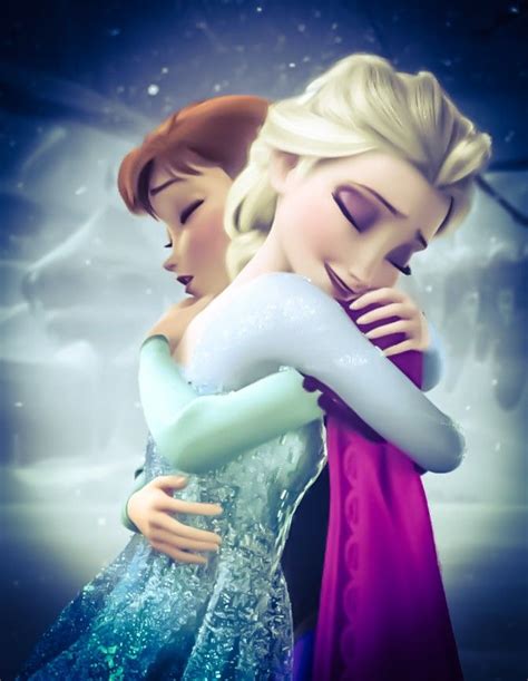 Today, we offer you new photos of the sisters anna and elsa are hugging each other. Pin on ELSA ️