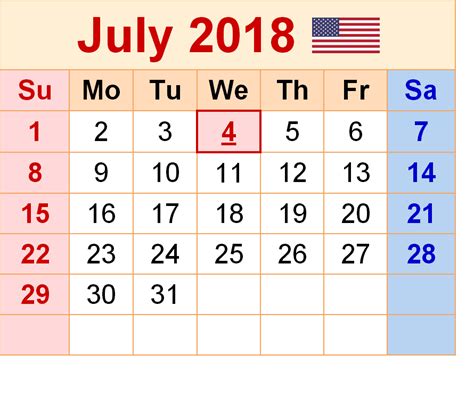 July 2018 Calendar With Holidays Indian Uk Usa Canada Oppidan