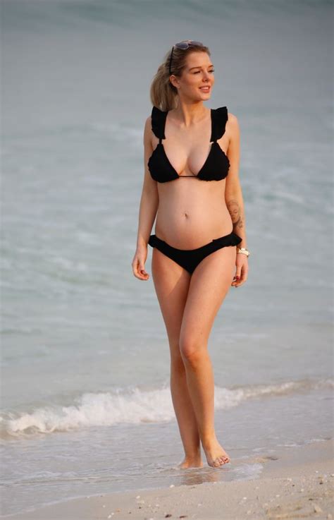 Pregnant Helen Flanagan Flaunts Blossoming Bump In Frilly Black Bikini