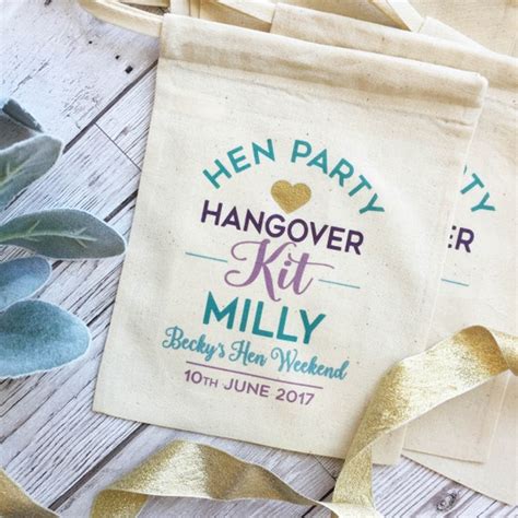 Hen Party Kit T Bag Personalised Cotton Drawstring Bag For Etsy