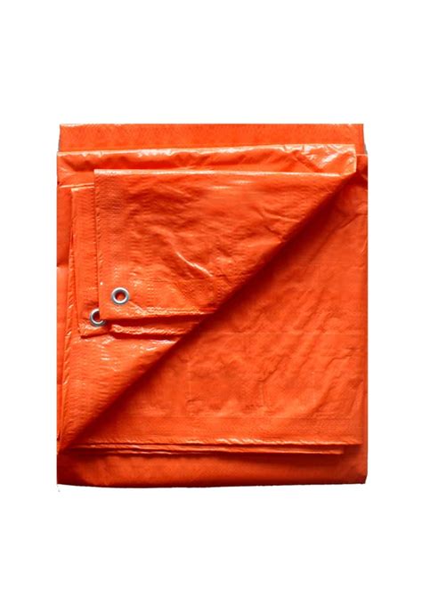 Certified Standard Duty Orange Poly Tarp For High Visibility 10 Ft X